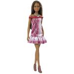 Barbie – Muñeca Fashionista Vestido Piel De Pitón Rosa