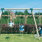 Columpio Ho702 Doble Largo Con Anclajes De Tierra Houtland