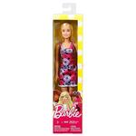 Barbie – Muñeca Rubia Chic Vestido Flores Grandes Rosa Y Morado-2
