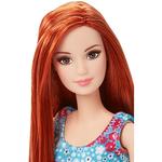 Barbie – Muñeca Pelirroja Chic Vestido Azul Flores Blanco Y Rosa-1