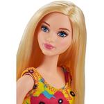 Barbie – Muñeca Rubia Chic Vestido Flores Grandes Rosa Y Amarillo-1