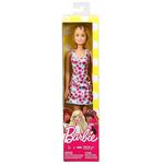 Barbie – Muñeca Rubia Chic Vestido Flores Pequeñas Rojo Y Morado-2