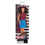 Barbie – Muñeca Fashionista Falda Vaquera Camiseta Rayas-4