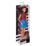 Barbie – Muñeca Fashionista Falda Vaquera Camiseta Rayas-5