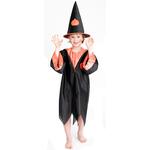 Disfraz De Brujo Halloween Negro/naranja 2 A 6 Años