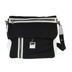 Little Company Bolso Power Flower Messenger Negro Y Blanco