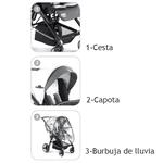 Jané Conjunto 3 En 1 Strata Transporter 2 Cross Reverse  Graphite-3