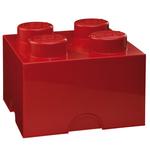 Lego Almacenamiento Ladrillo 4 Rojo