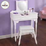 Tocador Con Espejo Corazón Blanco  Sweetheart Vanity Stool Kidkraft