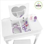 Tocador Con Espejo Corazón Blanco  Sweetheart Vanity Stool Kidkraft-2