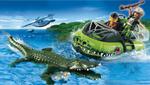 Playmobil Hovercraft Con Cocodrilo