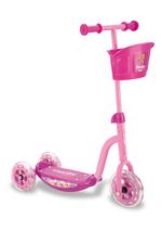 Patinete Luminoso Con Cesta Rosa Juguettos