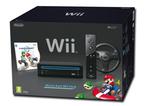Consola Wii Negra + Juego Wii Mario Kart + Wii Volante