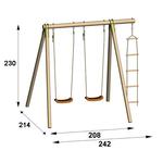 Area De Juegos De Madera De 2,30m Altura Trigano-3