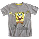 Camiseta Manga Corta Bob Esponja Gris 12 Años