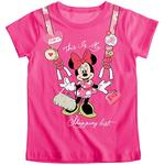 Camiseta Manga Corta Minnie Rosa Oscuro 2 Años