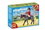 Playmobil Trakehner Con Establo Marrón Y Amarillo