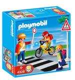 Playmobil Cruce Con Guardia Y Niños