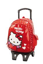 Hello Kitty Mochila Con Ruedas Desmontable Metalizada