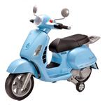 Vespa With Motor Blue