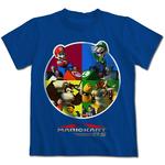 Camiseta Manga Corta Mario Azul 8 Años