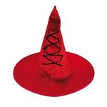 Sombrero Bruja Tejido Rojo Adulto