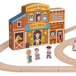 Story Box Far West Con Tren Y Vias-1