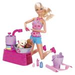 Muñeca Barbie Baña A Sus Perritos Mattel