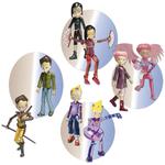 Set 2 Figuras Real + Virtual Código Lyoko Simba