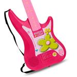 Guitarra Eléctrica Con Micrófono Y Amplificador Rosa-2