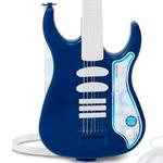 Guitarra Eléctrica Con Micrófono Y Amplificador En Azul Y Blanco-1