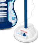 Guitarra Eléctrica Con Micrófono Y Amplificador En Azul Y Blanco-2