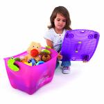 Caja Guarda-juguetes Y Correpasillos Toy Box Rosa-1