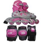 Set Patines En Línea Y Protecciones Stats 36/38 Rosa Avigo