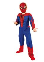Disfraz Infantil Spider Con Músculo Y Careta Pvc En Caja Talla 8-10 Años