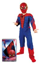 Disfraz Infantil Spider Con Músculo Y Careta Pvc En Caja Talla 8-10 Años-1