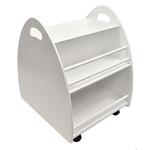 Wheeled Bookcase White