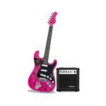 Play On – Guitarra Eléctrica Rosa Con Amplificador-2