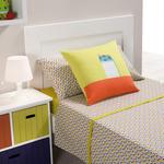 Juego De Sábanas Tríptico Casitas Para Cama De 90 Petit Praia