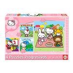 Educa Borrás – Puzzle Progresivo Hello Kitty 12 + 16 + 20 + 25 Piezas