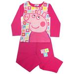 Peppa Pig – Pijama Peppa Fondo Cuadrados – 2 Años