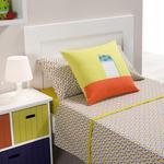 Juego De Sábanas Tríptico Casitas Para Cama De 90 Petit Praia