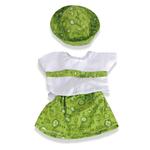 Ropa Muñeco 38 Cm: Vestido Verde Con Gorro