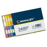 Caja 24 Ceras De Color Manley