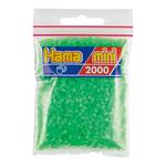 Hama Mini Bolsa 2000 Perlas Verde Fluorescente