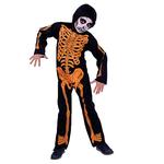Disfraz Infantil – Esqueleto Con Huesos Naranja 5-7 Años