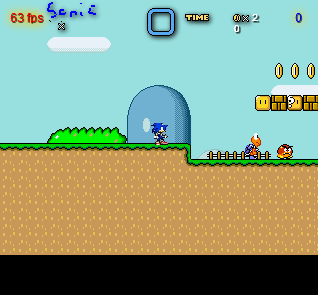 Sonic ha caido en el mundo de Mario