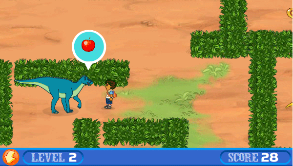 Recoge frutas para los dinosaurios