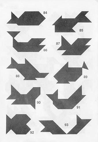 Soluciones Tangram. cómo formar las figuras.